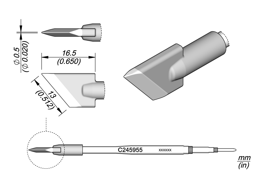 C245955 - Knife Cartridge 13 x 0.5